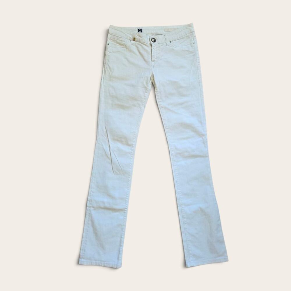 Missoni White Linda Straight Leg Jeans Womens Size 30 Stretch Denim Italy Luxury
